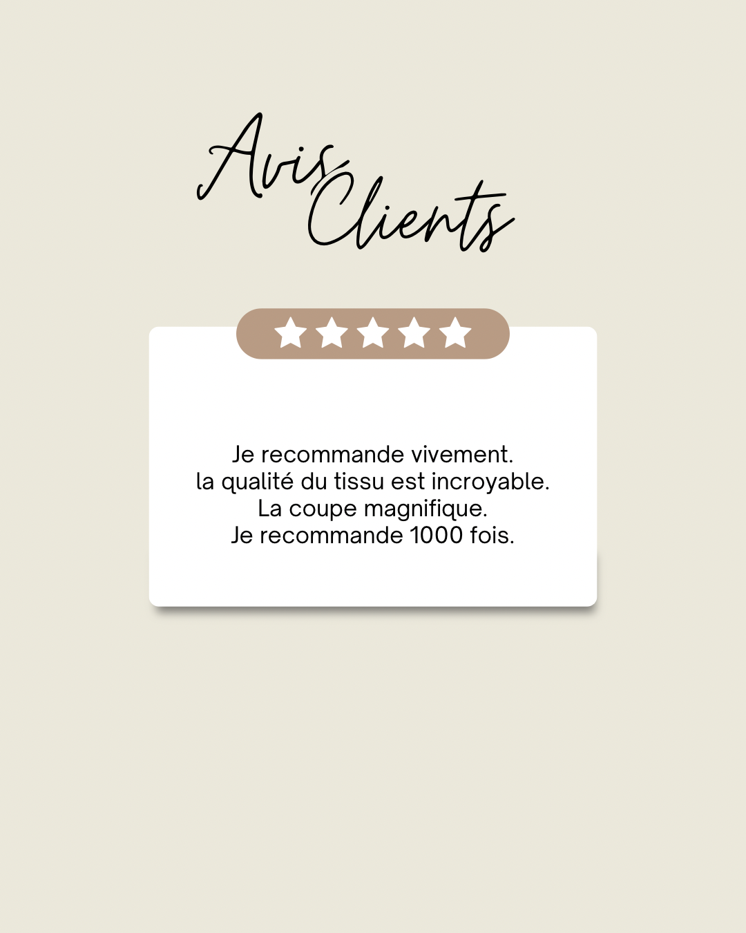 Post Instagram Témoignages Avis Client Beige Blanc Marron - 2