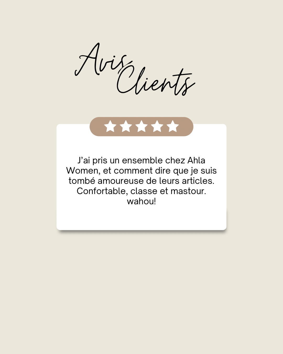 Post Instagram Témoignages Avis Client Beige Blanc Marron - 3