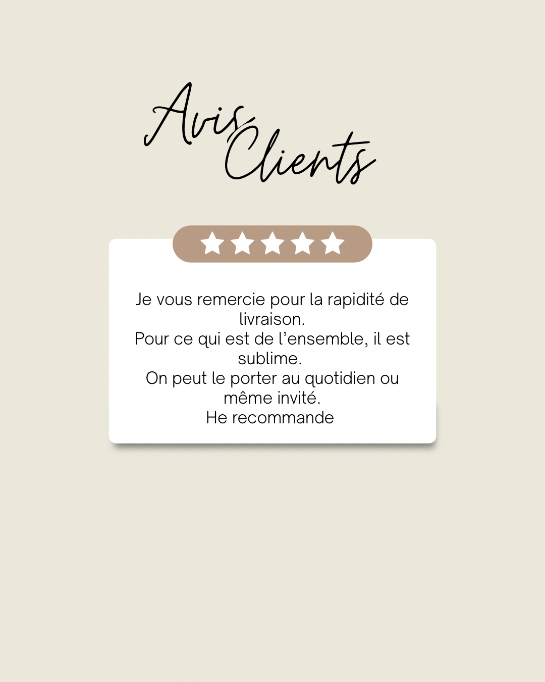 Post Instagram Témoignages Avis Client Beige Blanc Marron - 4