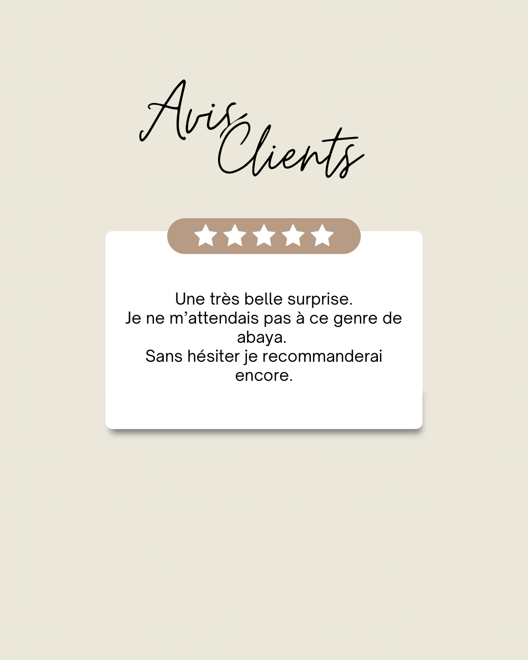 Post Instagram Témoignages Avis Client Beige Blanc Marron - 5